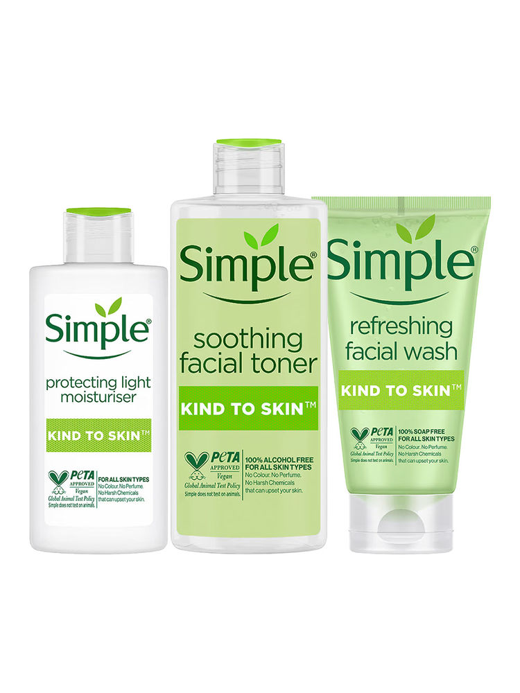 Simple Kind To Skin Refreshing Facial Wash + Soothing Facial Toner + Hydrating Light Moisturiser-picture-16