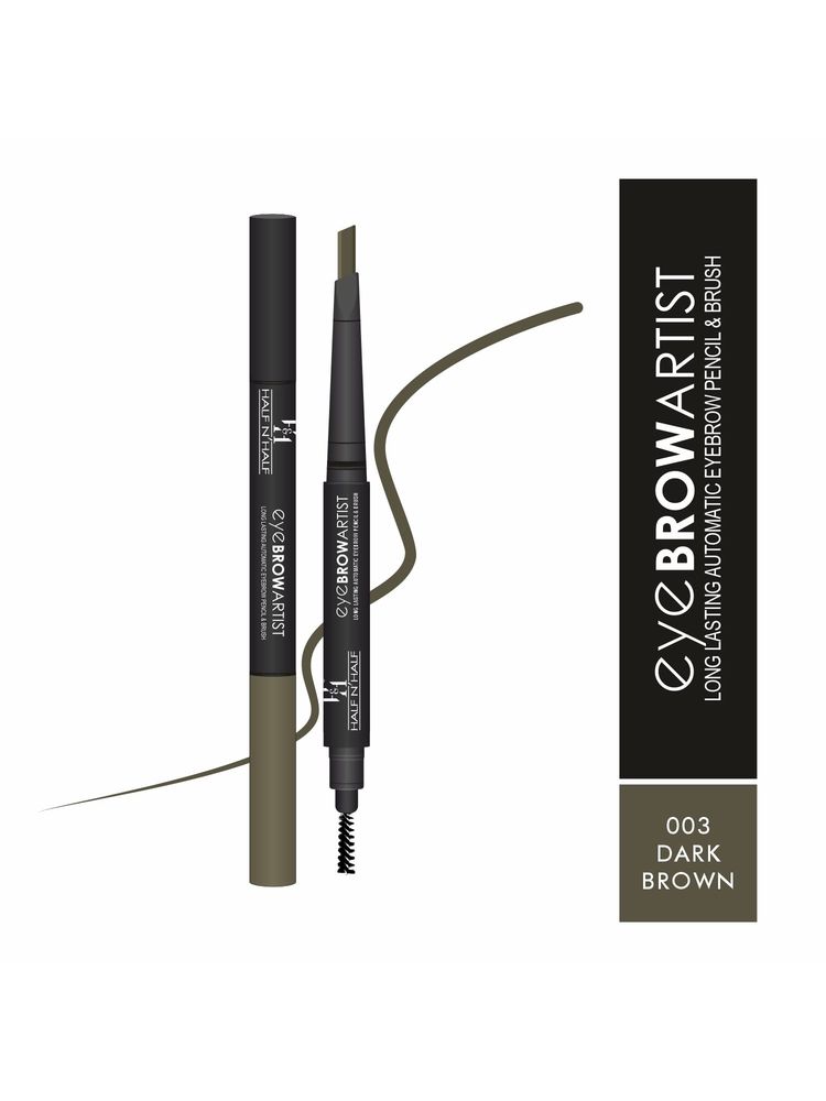 Half N Half Eye Brow Artist Long Lasting Automatic Eyebrow Pencil & Brush-image-16