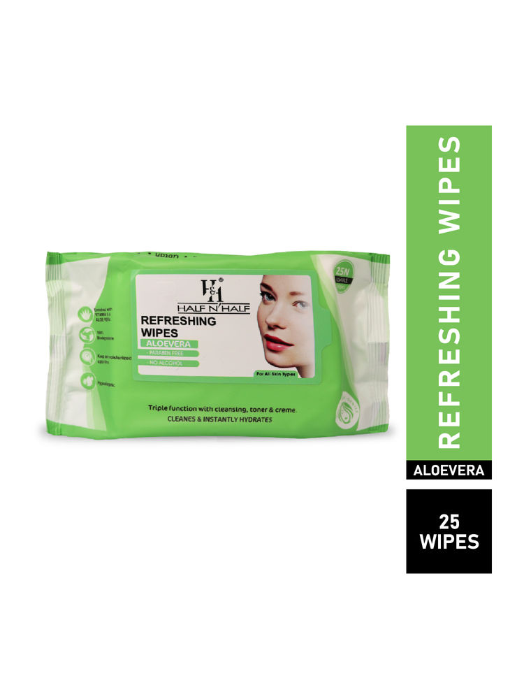 Half N Half Refreshing Wipes - E-28-Aloevera-picture-38