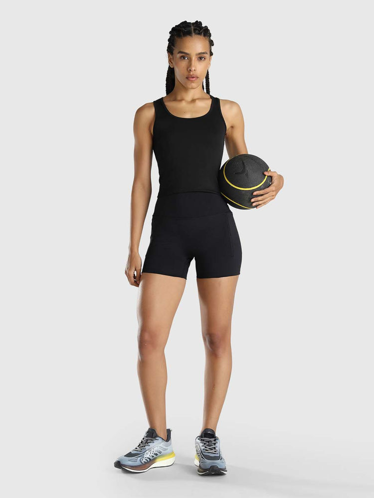 Musclemind Women Black Tank Top-image-8