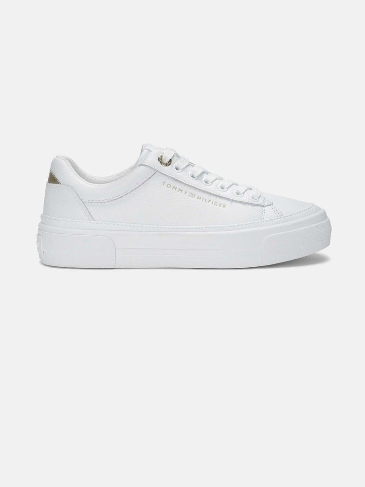tommy hilfiger clothing Tommy Hilfiger Solid White Leather Sneakers-picture-25