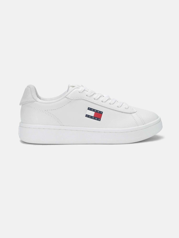 tommy hilfiger clothing Tommy Hilfiger Solid White Leather Sneakers-picture-27