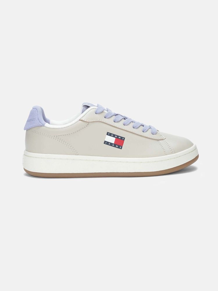 tommy hilfiger clothing Tommy Hilfiger Solid Beige Leather Sneakers-picture-23