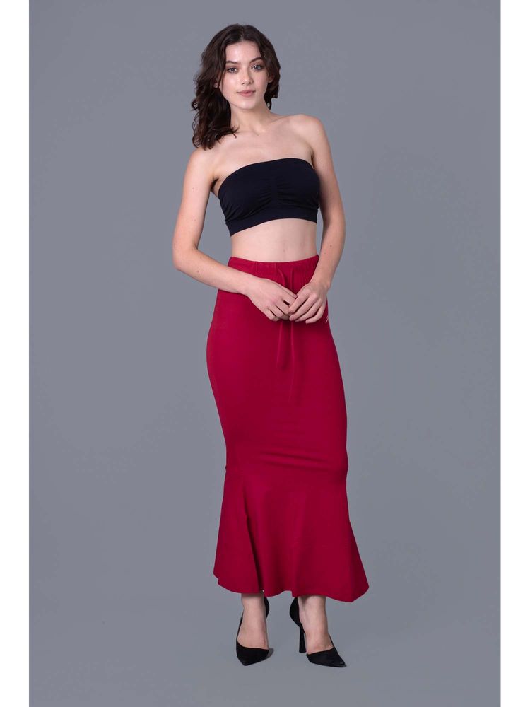 Keepfit N9 Antibacterial Side Slit Mermaid-Fit Saree Shapewear For Women Red-picture-48