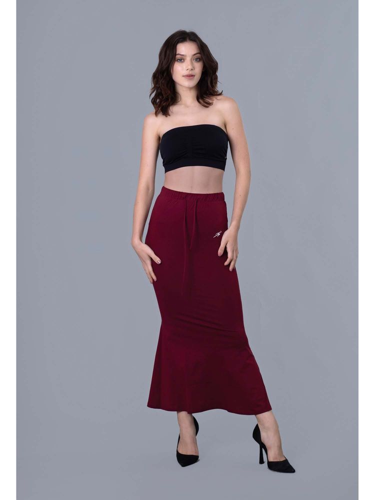 Keepfit N9 Antibacterial Side Slit Mermaid-Fit Saree Shapewear For Women Maroon-picture-44