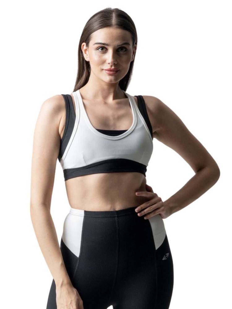 STRCH Nylon Womens High Support Training Bra Black-picture-38