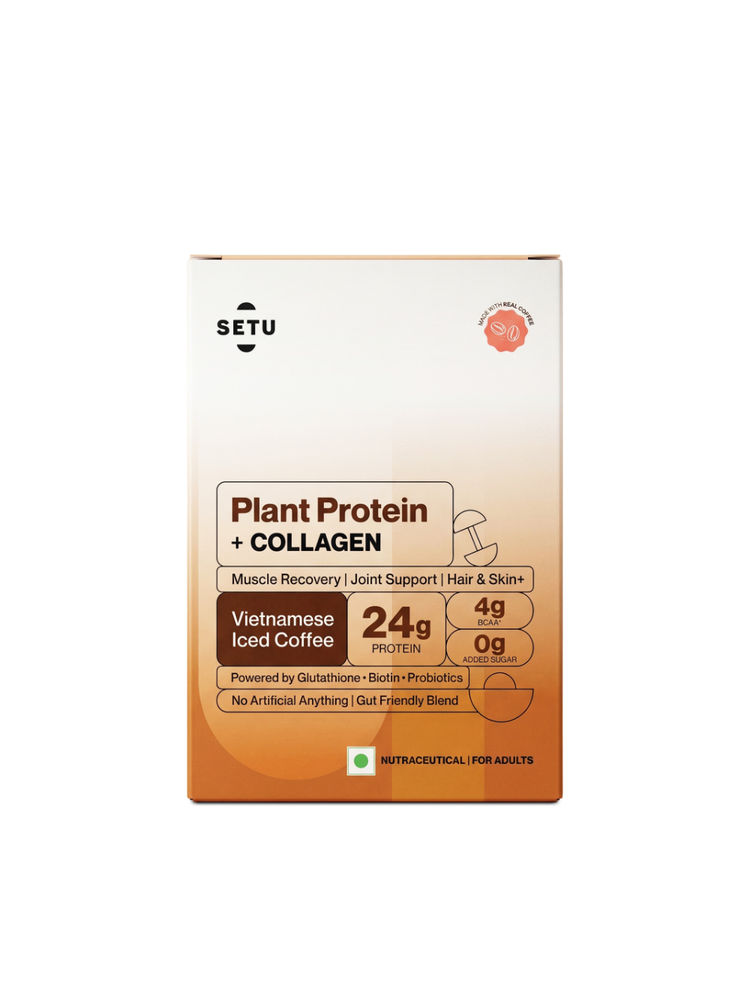 Setu Plant Protein + Veg Collagen 24G Protein Sachets - Vietnamese Iced Coffee (Pack Of 6)-image-25