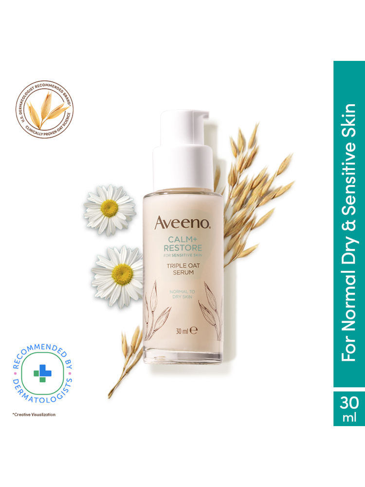 Aveeno Calm + Restore Hydrating Oat Face Serum Normal Dry Sensitive Skin Dermat Recommended-picture-11