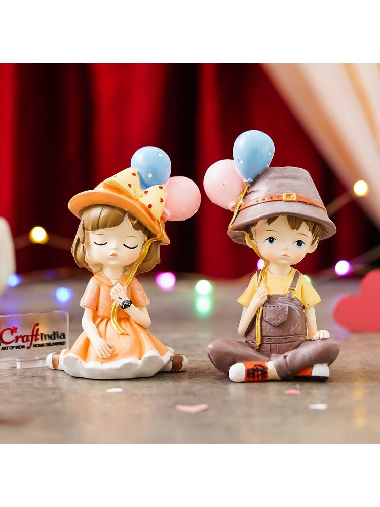 eCraftIndia Nordic Style Cute Couple Showpiece Dolls - Small Figurine Toy-image-13