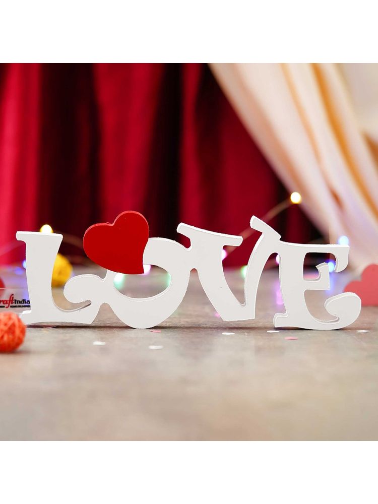 eCraftIndia Wooden Heart Love Decorative Showpiece for Home Decor Valentine Day Gift-image-37