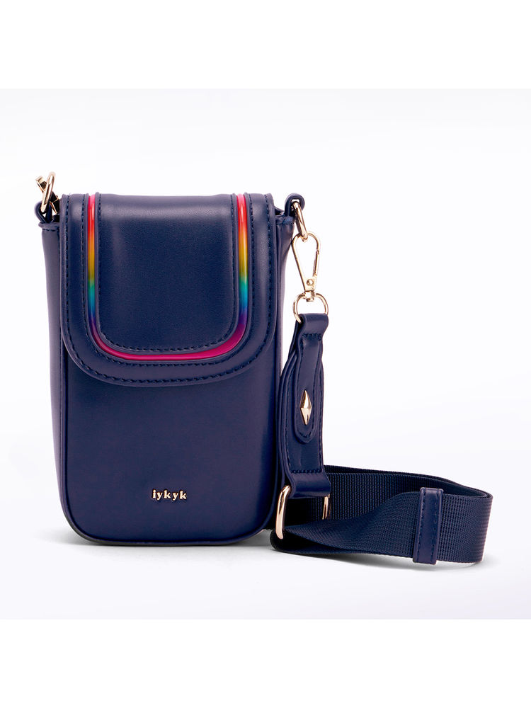 IYKYK by Nykaa Fashion Karen Trendy Navy Blue Phone Sling-picture-12