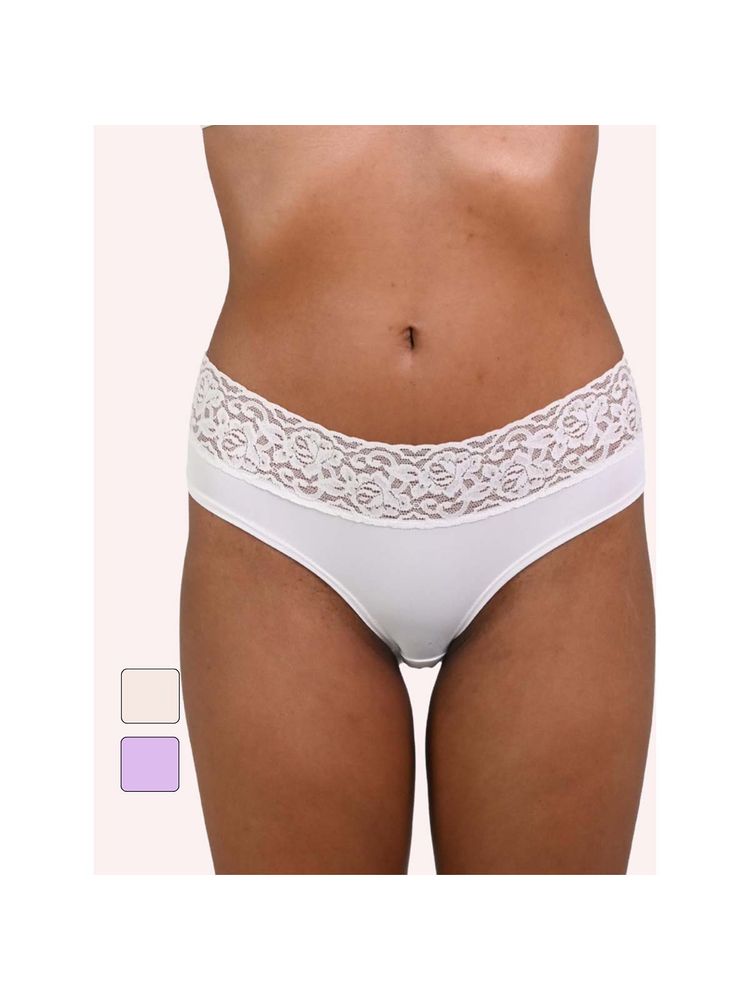 TFW Women Hipster Solid Panties with Lace Trims (Pack of 3)-image-5