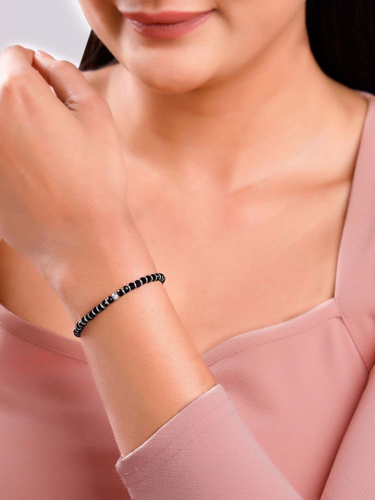 GIVA 925 Silver Midnight Gleam Bracelet-image-40
