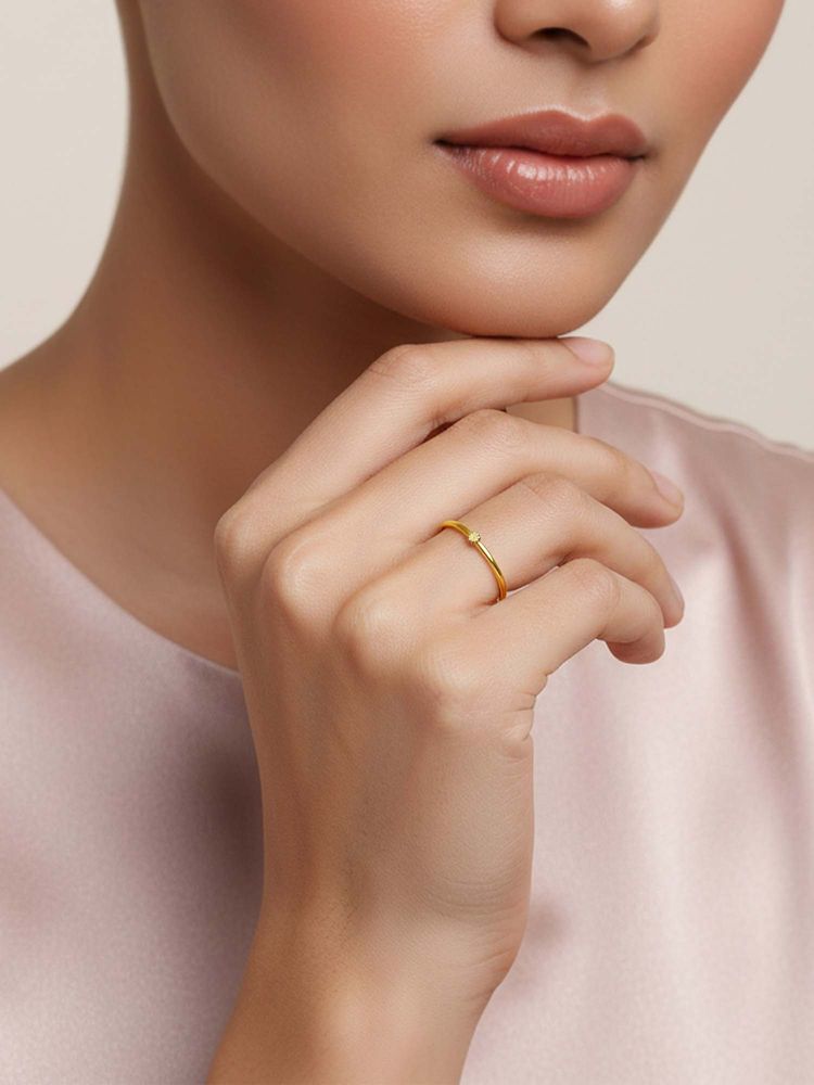 GIVA 925 Silver Golden Minimal Gleam Ring (12)-image-43