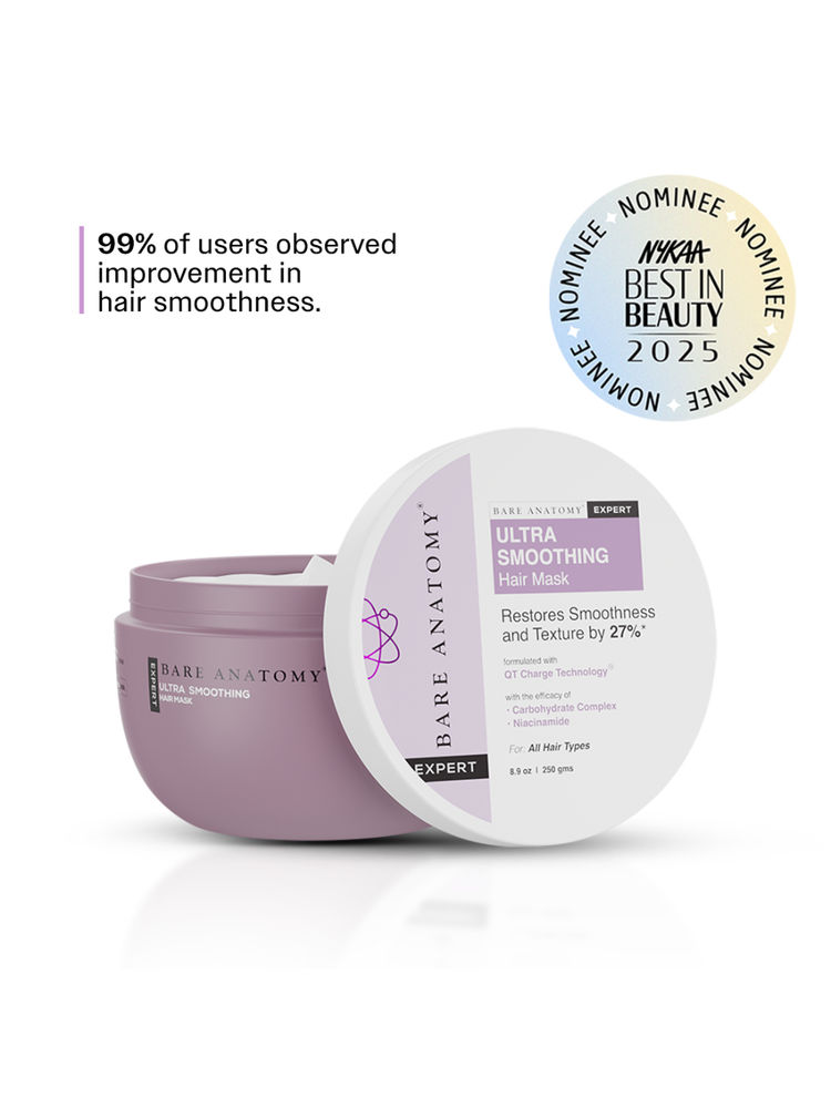Bare Anatomy Ultra Smoothing Hair Mask for Dry & Frizzy Hair Restores Smoothness & Texture by 27%