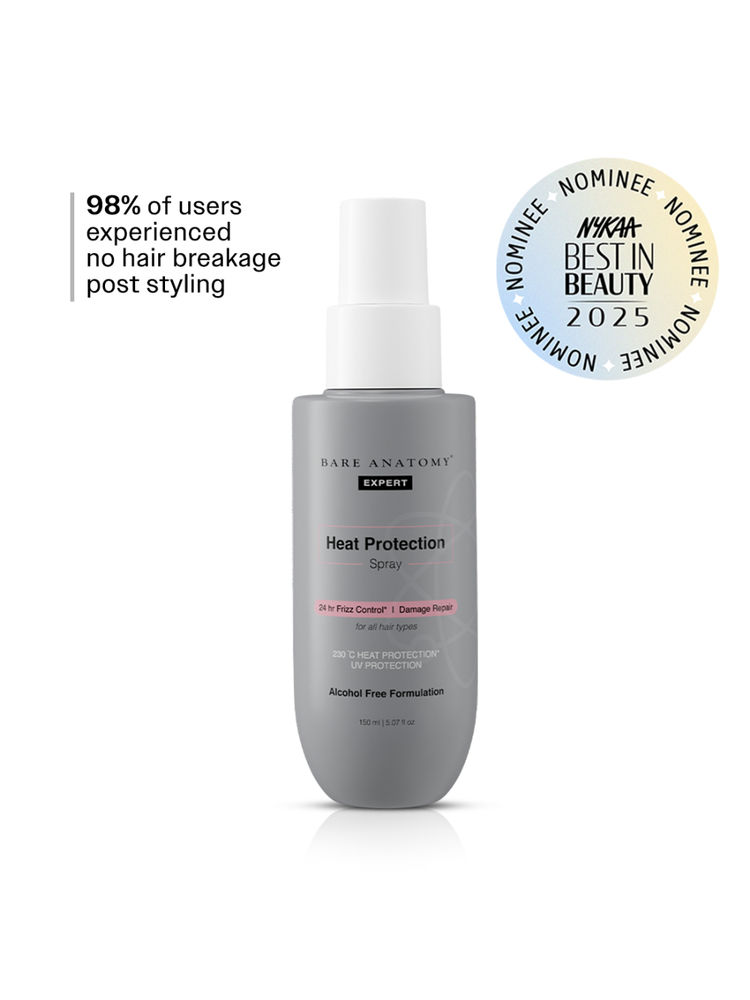 Bare Anatomy Heat Protection Hair Spray Heat Protection Hair Serum Controls Frizz for Upto 24 Hr