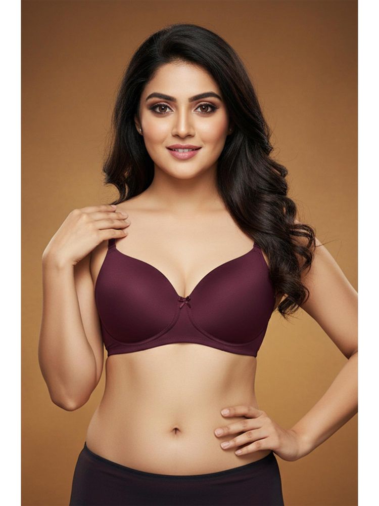 Zivame Fig Padded Non Wired 3-4Th Coverage T-Shirt Bra-picture-25