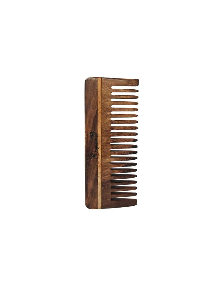 Organic B Indian Rosewood Wide Tooth Comb Rosemary Infused-image-7