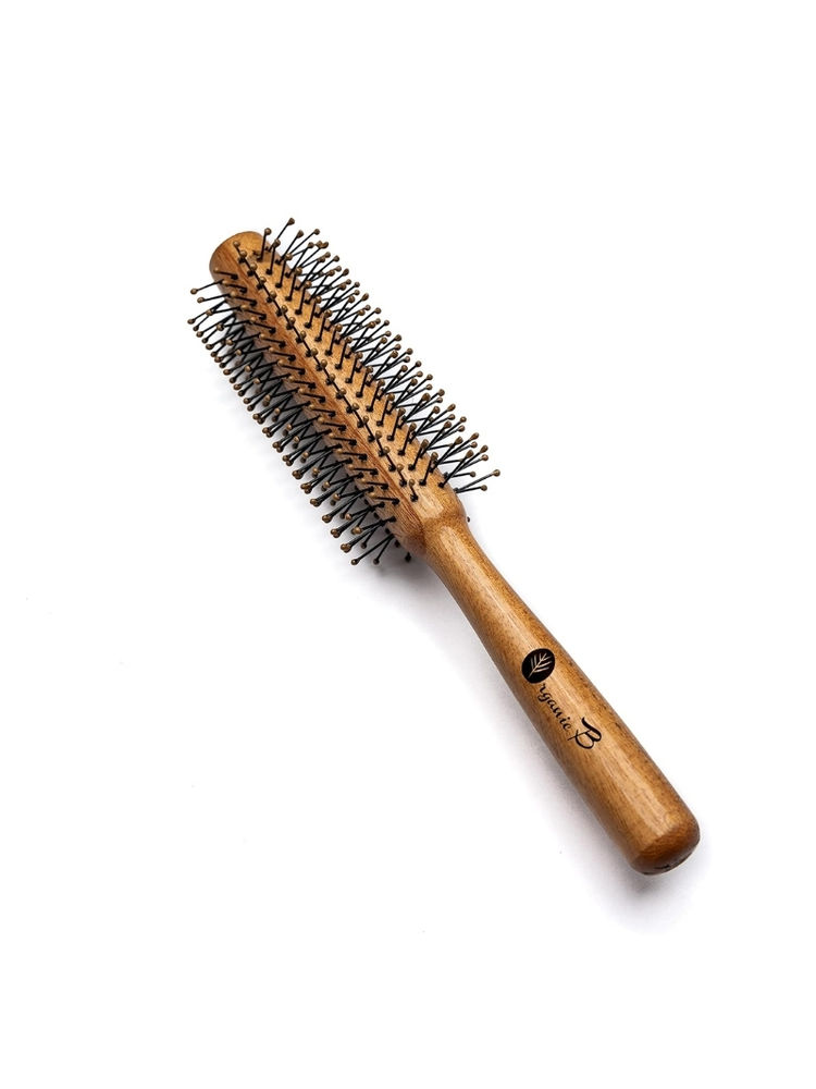 Organic B Wooden Hair Roller Brush Nylon Droplet Bristles-image-37