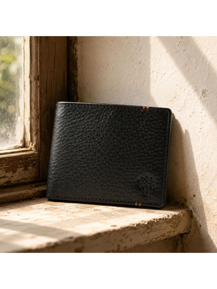 WOODLAND Casuals Black and Tan Leather Wallet For Men-picture-11
