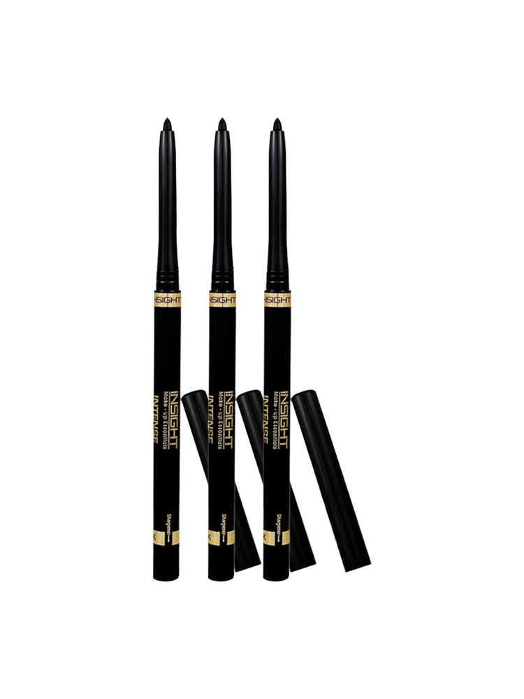 Insight Cosmetics 4x Intense Kohl Kajal, Water & Smudgeproof, Long Wear Kajal - Pack Of 3-picture-15