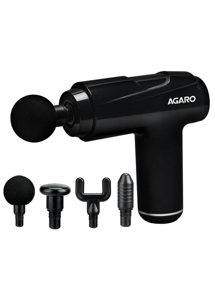 Agaro Primo Deep Tissue Percussion Massage Gun For Pain Relief & Muscle Recovery 4 Heads
