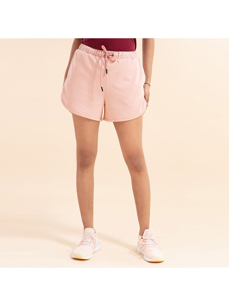 nykd by nykaa Chill- Pill Cotton Terry Shorts , Nykd All Day-NYK 039 Evening Sand Pink-picture-11