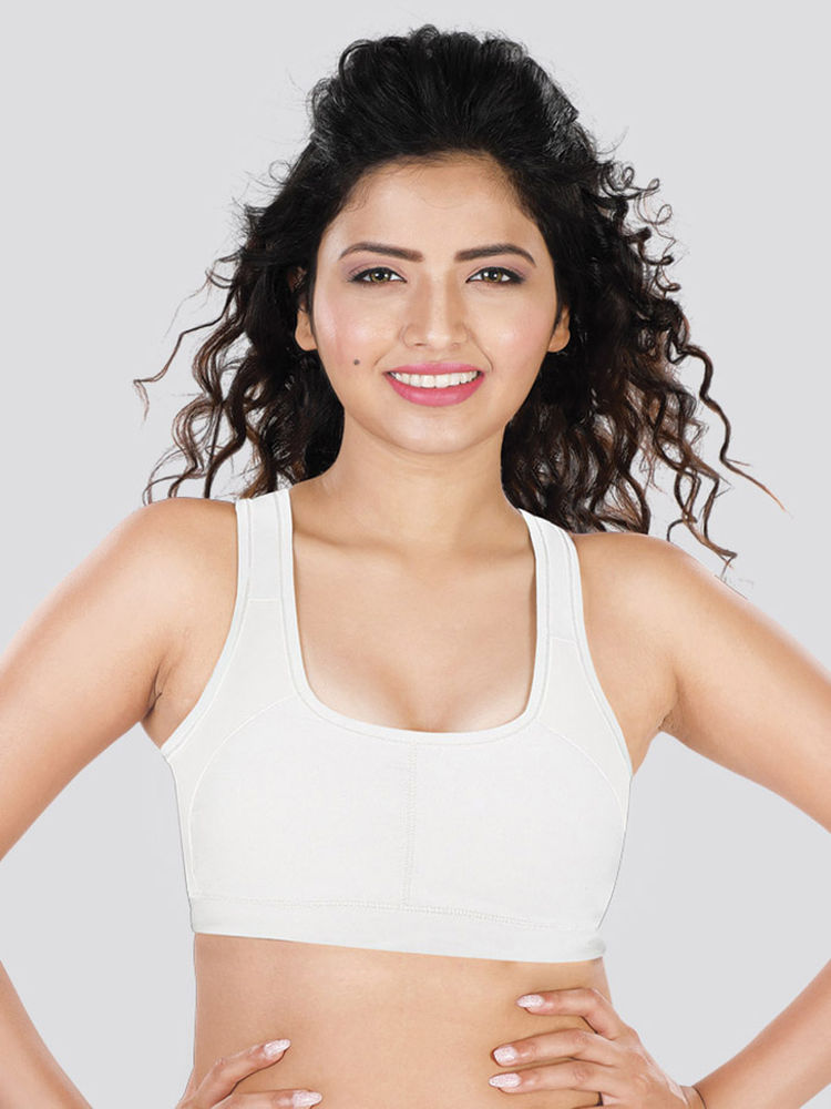 Dermawear SB-1101 Padded Non-Wired Sports Bra SB-1101 - White-picture-23