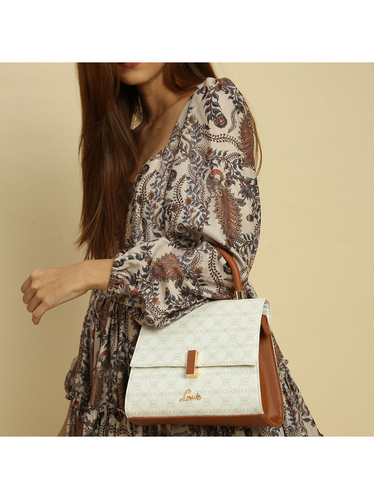 Lavie Women's Monoprint Gypsy Flap Satchel (White) (M)