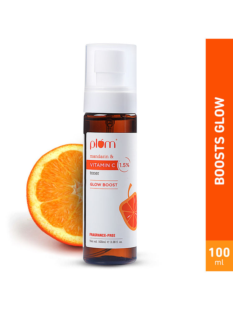 Plum 1.5% Vitamin C Alcohol-Free Spray Toner With Mandarin & Witch Hazel For Glow Boost & Open Pores