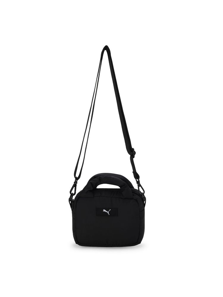 Puma Black Solid Sling Bag with Detachable Strap