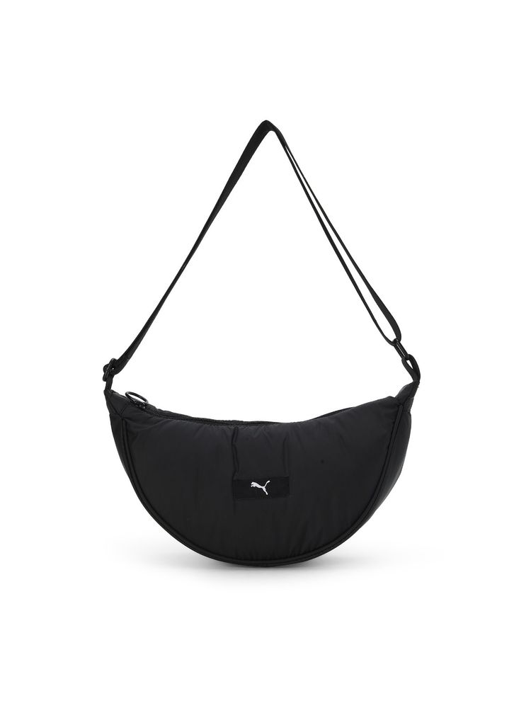 Puma Black Solid Sling Bag with Detachable Strap