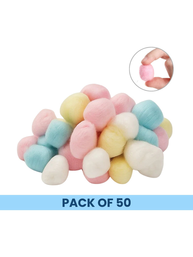 Matra Cotton Balls For Makeup & Nail Paint Removal Face Cleaning Multicoloured Polish Remover Pads-picture-49