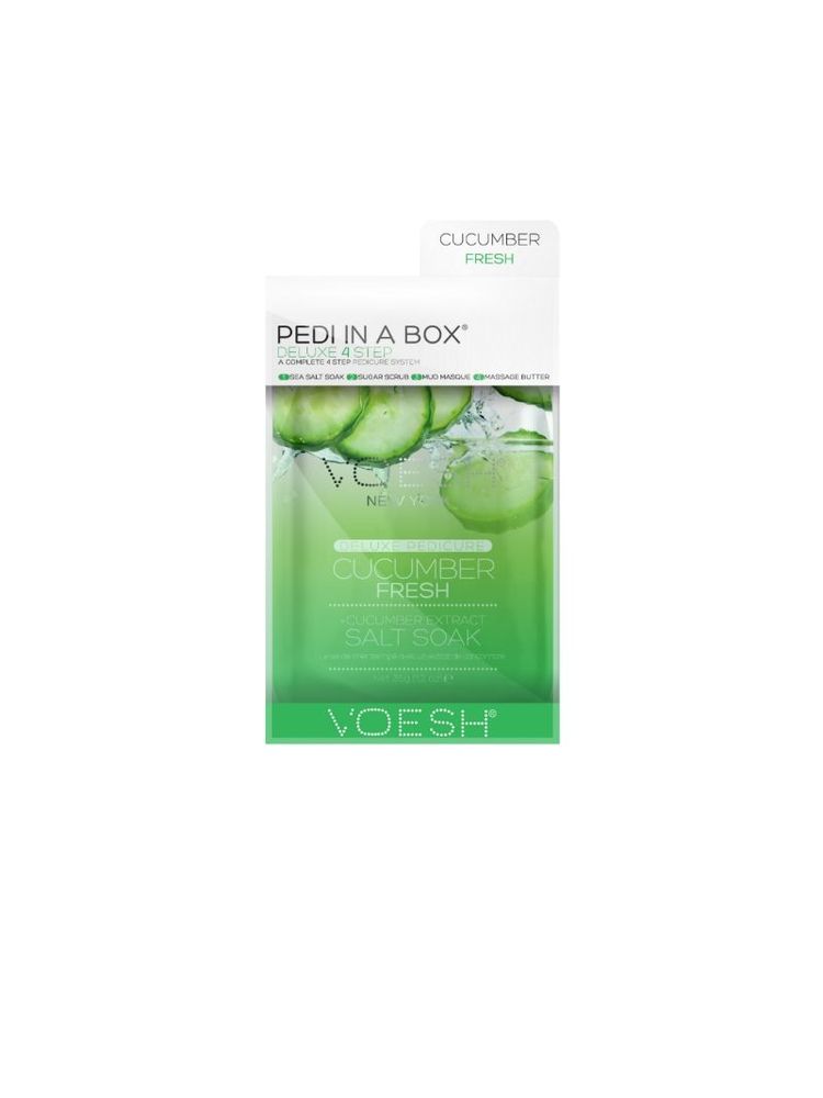 VOESH Deluxe Pedicure In A Box (4 Step) - Cucumber Fresh