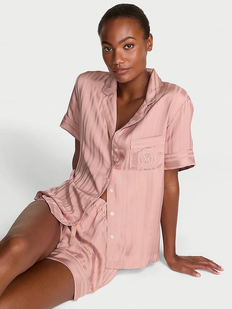 victoria's secret intimates Victoria's Secret Women Pink Textured Top & Short-picture-25