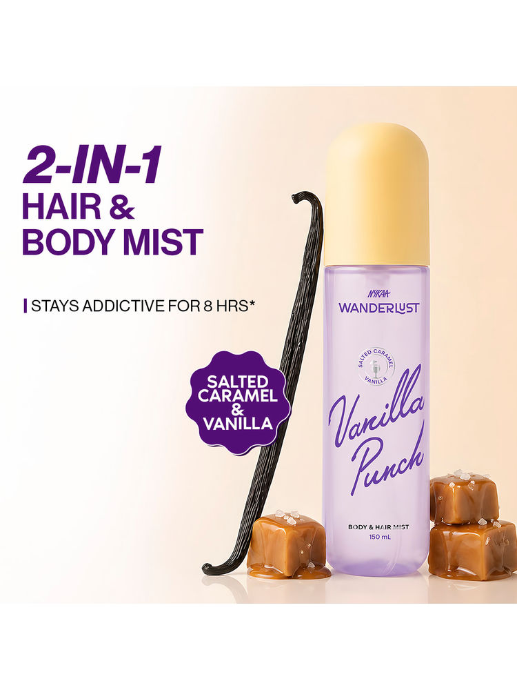 Wanderlust Vanilla Punch Perfume Body & Hair Mist with Salted Caramel-image-37