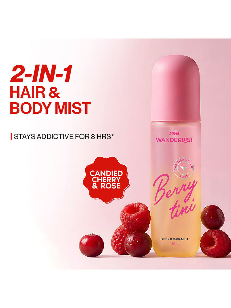 Wanderlust Berry Tini Fruity Floral Perfume Body & Hair Mist With Candies Cherry & Rose-image-10