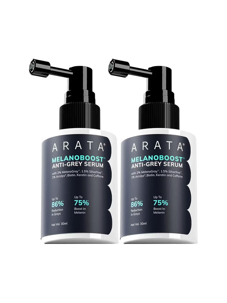 Arata Anti Grey Hair & Beard Serum With 2% Melanogray Reduces Grey Hair - Pack Of 2-picture-22