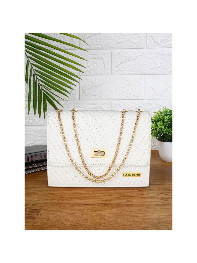FLYING BERRY Womens White Sling Bag-image-31