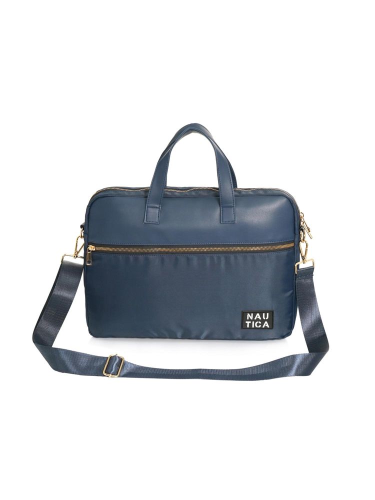 nautica accessories Nautica Unisex Polyester 14 Inch Laptop Bag Briefcase For Business Travel - Navy-picture-13