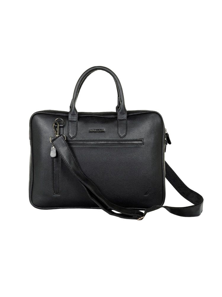 nautica accessories Nautica Unisex 15.6-Inch Laptop Modern Office Briefcase Messenger Bag - Black-picture-11