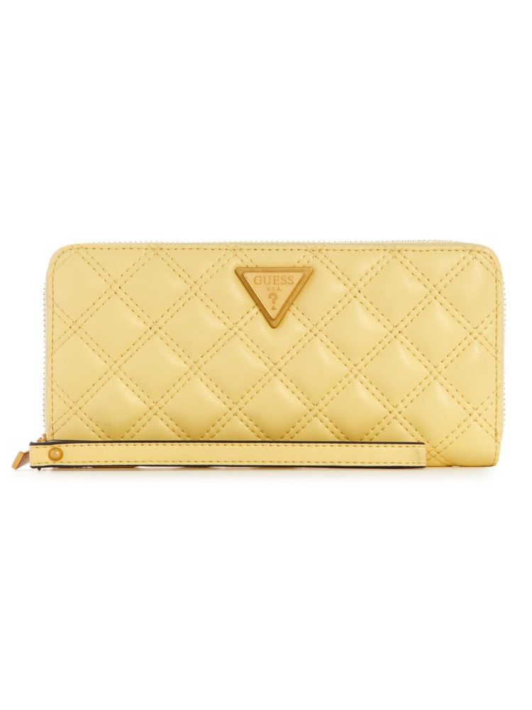 Guess Women Quilted Yellow Giully Zip Around Wallet-image-46