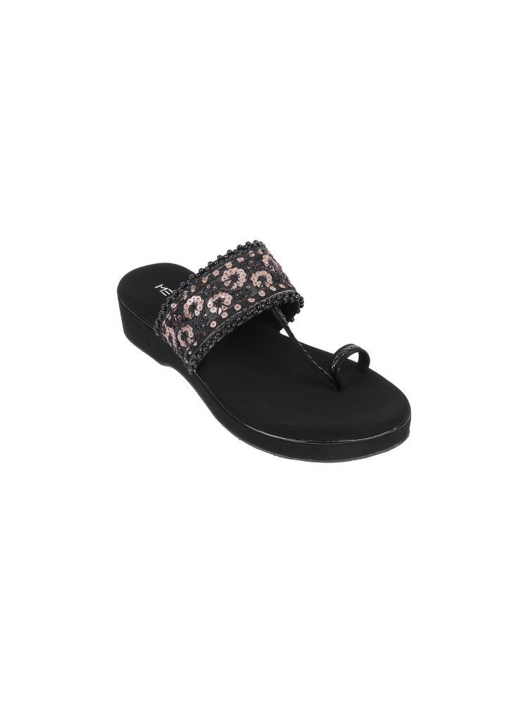 Metro Black Casual Sandals-image-9