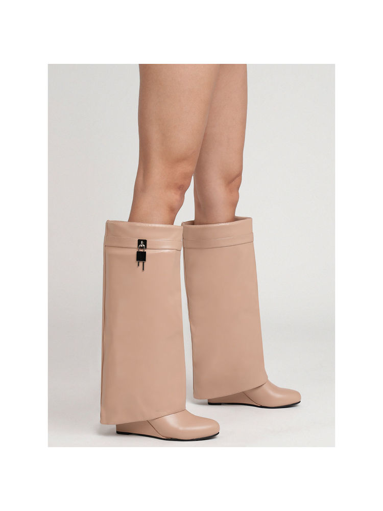 Truffle Collection Nude Solid Boots-picture-20