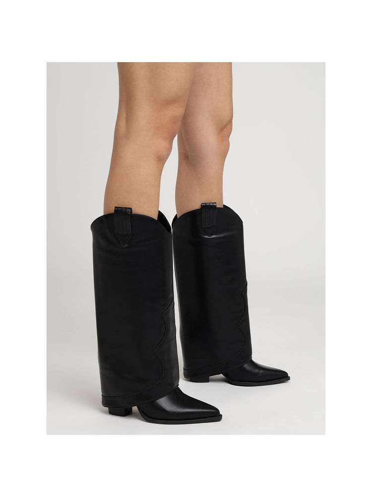 Truffle Collection Black Solid Boots-picture-45