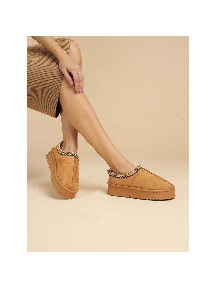 Truffle Collection Brown Solid Boots-picture-21