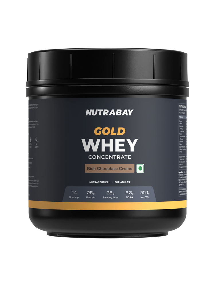 Nutrabay Gold 100% Whey Protein Concentrate - Rich Chocolate Creme