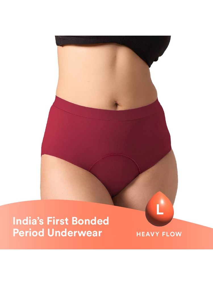 Mahina Cotton Period Panty For Girls & Women - Blush Red-L-picture-32