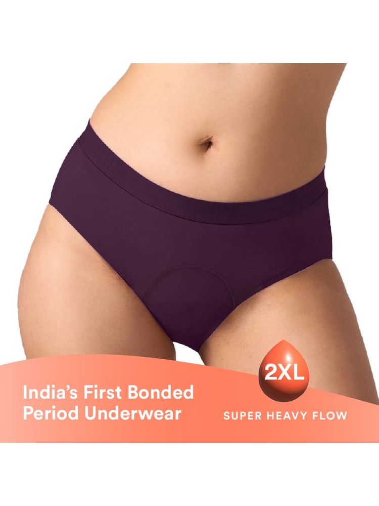 Mahina Cotton Period Panty For Girls & Women - Berry Purple-2XL-picture-42