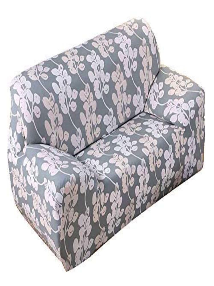 House of Quirk Double Seater Sofa Cover For Couch Flexible 140 Gsm Sofa Slipcover - Grey-image-1
